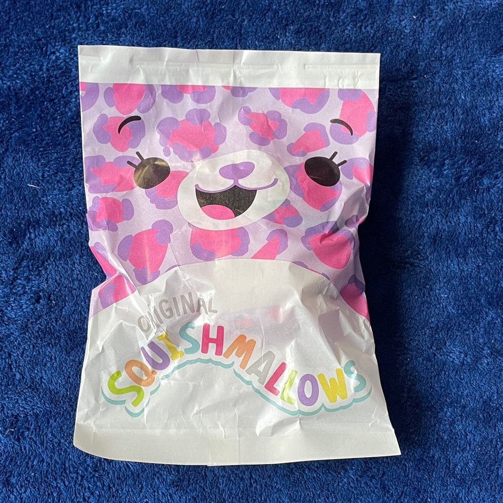 Squishmallows Pink and Purple Smiling Plush Bag Rossi